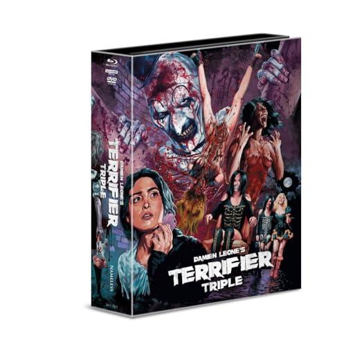 Terrifier 1-3 Triple - 4kUHD / DVD / Blu-ray BIG Book - Komplett Uncut
