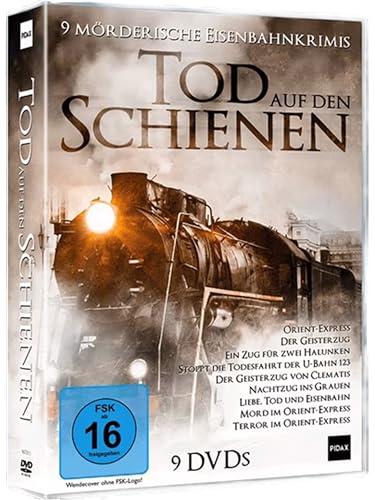 Krimi Filmklassiker Box: Tod auf den Schienen | 9 packende Verbrechen | Spannung pur ala Agatha Chritie + Hercule Poirot | Straßenfeger trifft auf Eisenbahn [Sammler Box mit 9 DVDs]