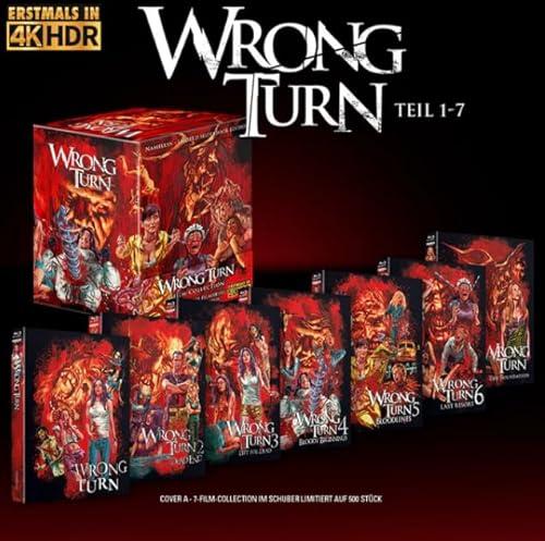 WRONG TURN SCHUBER EDITION - COVER A - 7x MEDIABOOKS TEIL 1 - 7 - BD/4K-UHD