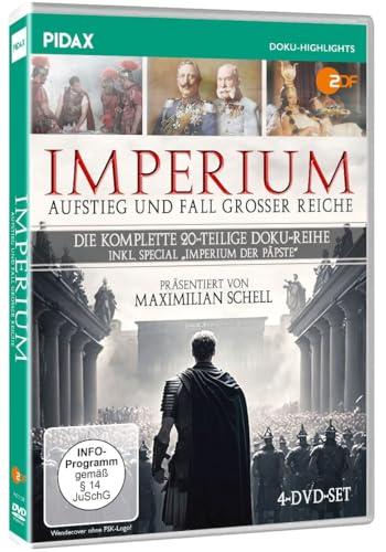 Imperium - Aufstieg und Fall großer Reiche / Die komplette 20-teilige Doku-Serie inkl. Special „Imperium der Päpste“ (Pidax Doku-Highlights) [4 DVDs]