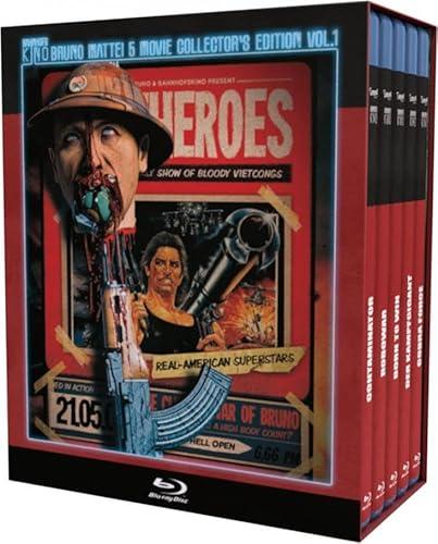 Bruno Mattei - 5 Disc Bahnhofskino Schuber Box - Der Kampfgigant + Contaminator + Born to Fight + Cobra Force + Roboman Blu-Ray Keepcase + 56-seitiges Booklet Limited Edition